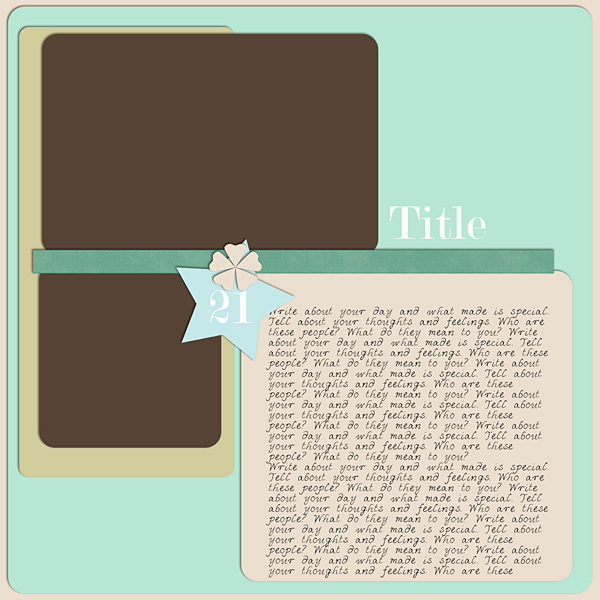 Scrapbook page template