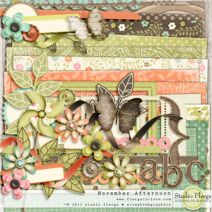 Scrapbook Page with lots of butterflies and flowers