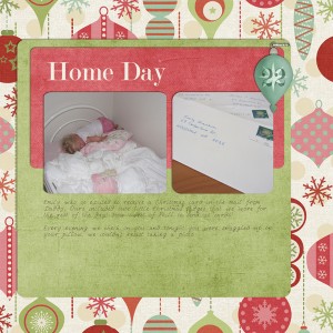December Daily 22 scrapbook page