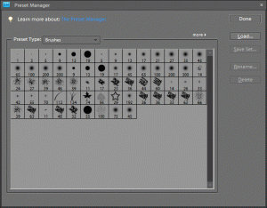 Preset Manager Brushes Photoshop Elements
