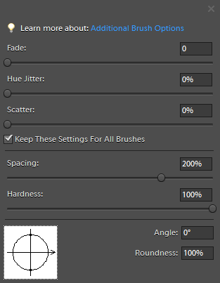 Additional brush options in Photoshop Elements