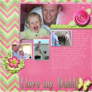 I love my Daddy - Digital Scrapbooking Layout
