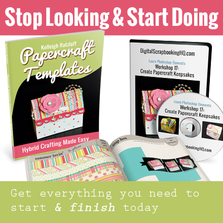 Add Patterns and Text to a Papercraft Template - Digital Scrapbooking HQ