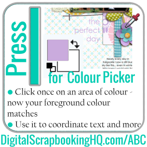 Type I for Colour Picker in PSE. Find out how to use it today! https://digitalscrapbookinghq.com/?p=10342