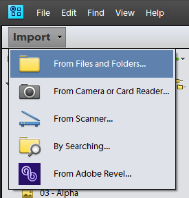 Import from Computer Adobe Photoshop Elements