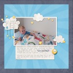 Edward's New Bed Digital Scrapbook Page