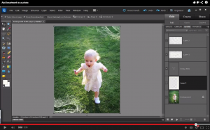 Learn how to add brushwork to a photo in Photoshop Elements. Click for full video tutorial! #digiscrap #digital #scrapbooking