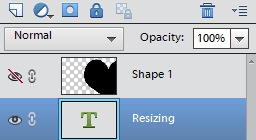 Click on the eye icon to change the visibility of a layer