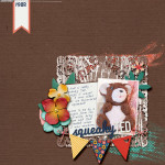 Take a look inside my album to see my Squeaky Ted layout! #digiscrap #digital #scrapbooking