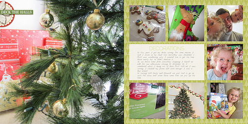 Take a look inside my album to see my Christmas Decorations layout! #digiscrap #digital #scrapbooking