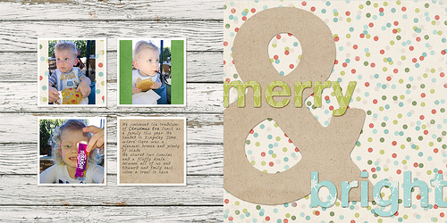 Take a look inside my album to see my Christmas Eve layout! #digiscrap #digital #scrapbooking