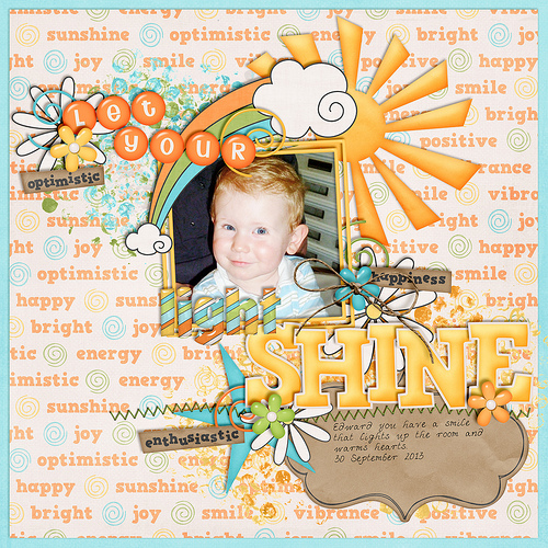 Take a look inside my album to see my Let Your Light Shine layout! #digiscrap #digital #scrapbooking