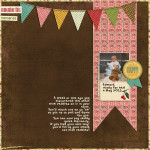 Take a look inside my album to see a layout about my son and his teddies! #digiscrap #digital #scrapbooking