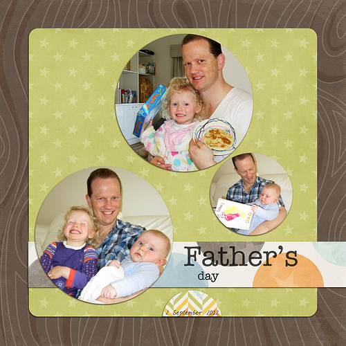 Take a look inside my album to see a Father's Day layout! #digiscrap #digital #scrapbooking