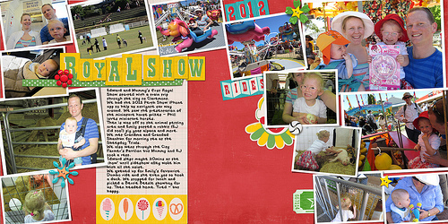Take a look inside my album to see a layout about the Royal Show! #digiscrap #digital #scrapbooking