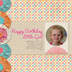 Take a look inside my album to see my Happy Birthday Little Girl layout! #digiscrap #digital #scrapbooking