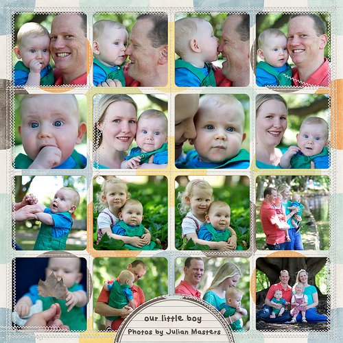 Take a look inside my album to see my Our Little Boy layout! #digiscrap #digital #scrapbooking