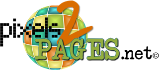 pixels2pages main logo with copyright