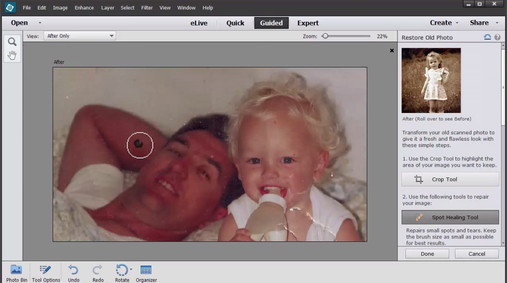 Restore an Old Photo in Photoshop Elements - Digital Scrapbooking HQ