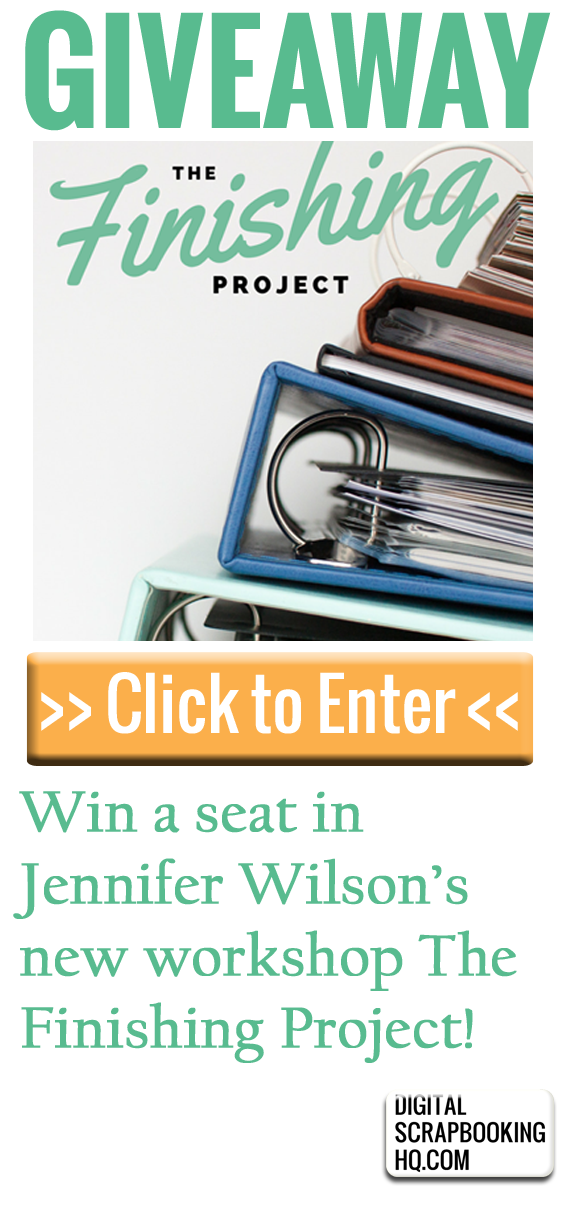 Listen to this episode of the Scrapbook Inspiration Podcast as I chat with Jennifer Wilson about her new class "The Finishing Project." Enter to win a seat in this fun new class! #scrapbooking #giveaway