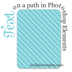Text on a path in Adobe Photoshop Elements