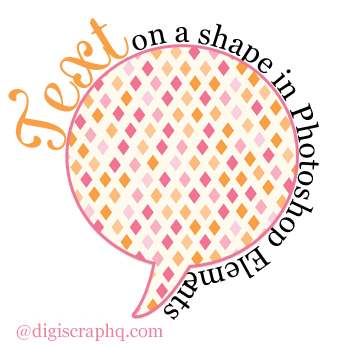 Text on a shape in Photoshop ELements