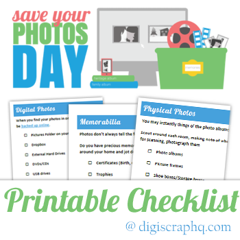 Save Your Photos Day - Printable Checklist