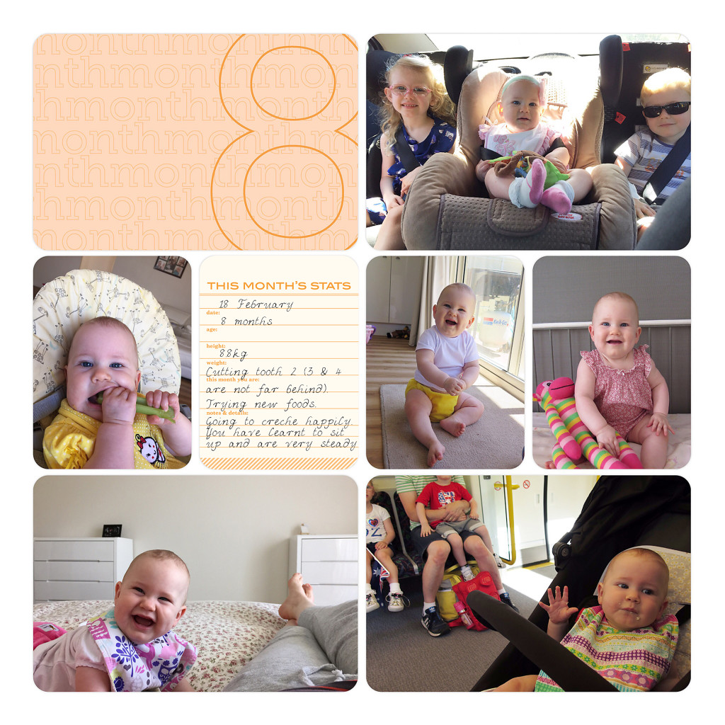 Take a look inside my album at my daughter's first year. You too can create a simple Project Life baby album! #digiscrap #scrapbooking
