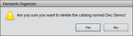 Do you want to delete the catalog?