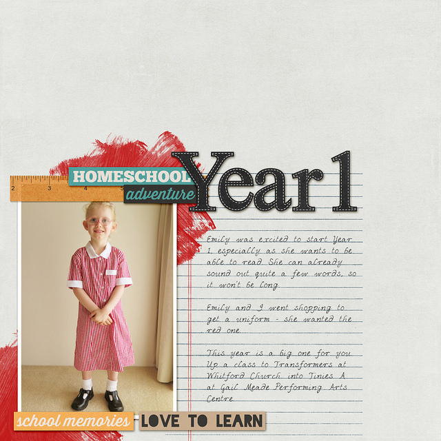 Emily Year 1 - Digital Scrapbook Page