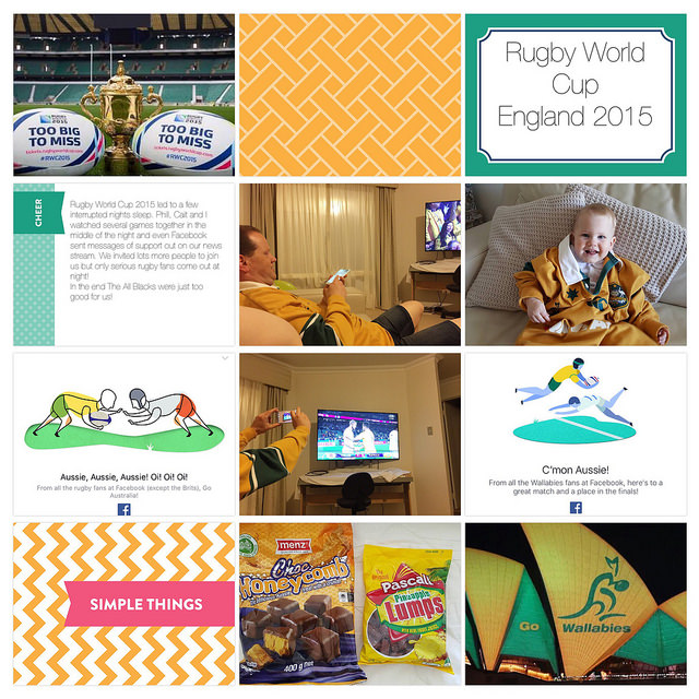 Rugby World City England 2015 - Project Life App Scrapbook Page
