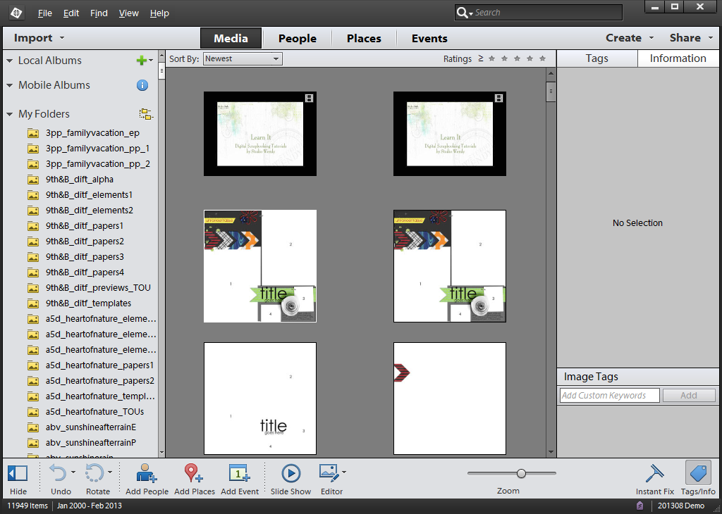 How to View the Folder Tree in Photoshop Elements Organizer #tutorial #digiscrap #digital scrapbooking