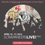 Join hundreds of digital scrapbookers and five top-notch scrapbooking instructors for two days of amazing digital scrapbooking techniques at Scrapaneers LIVE! Two. #digiscrap #scrapbooking