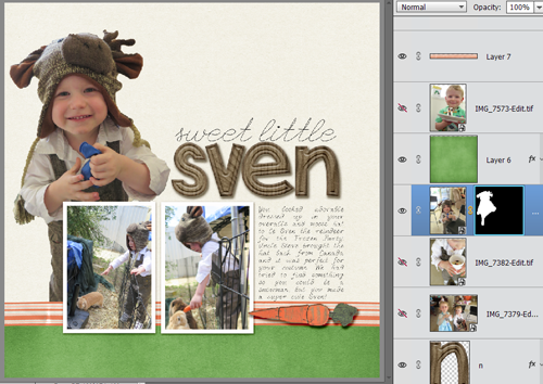 Sweet Little Sven Scrapbook layout