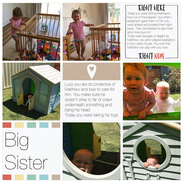 Big Sister - Project Life App Scrapbook Page