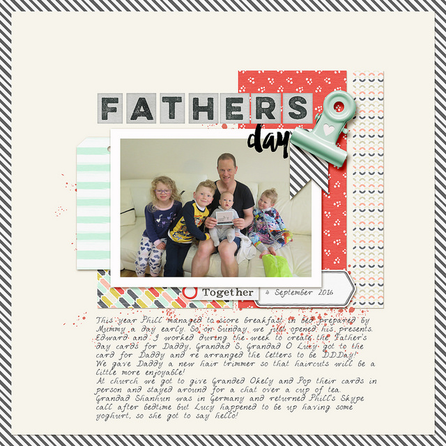 Fathers Day Digital Scrapbook Page