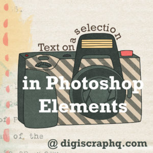 Text on a selection in Adobe Photoshop Elements