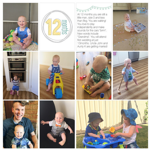 Matthew 12 months - Project Life App Scrapbook Page