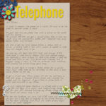 Telephone - Digital Scrapbook Page