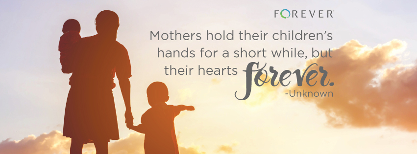 Mothers hold their children\'s hands for a short while, but hold their hearts forever
