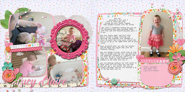 Little Lady Lucy Scrapbook Page