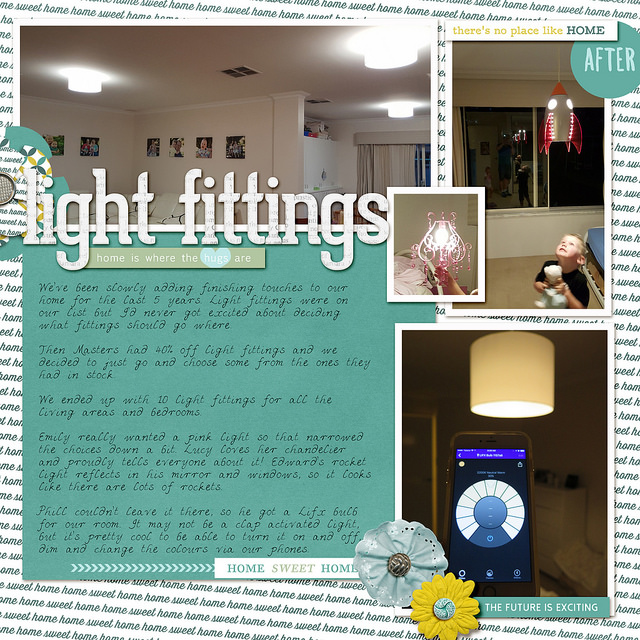 Light littings digital scrapbook page