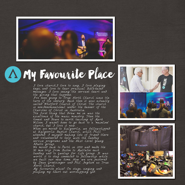 My Favourite Place Scrapbook layout