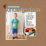 Homeschool Kindergarten - Digital Scrapbook Page