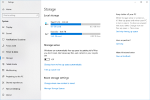 Windows PC Storage