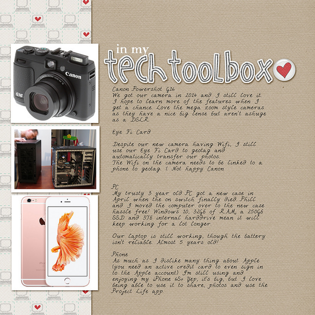 Tech Toolbox - Digital Scrapbook Page