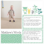 Matthew's Words - Project Life App Scrapbook Page