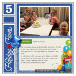 Birthday Holiday Faves - Digital Scrapbook Page