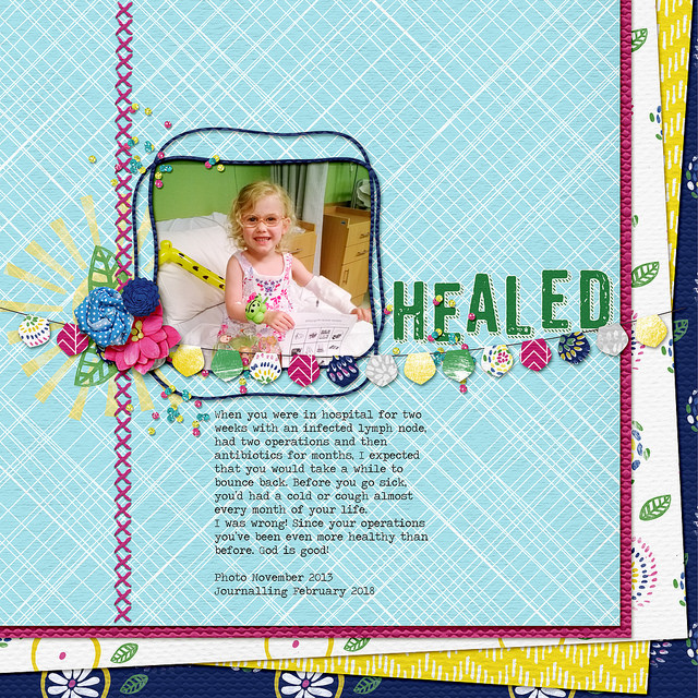 Healed scrapbook page