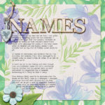 Names scrapbook page